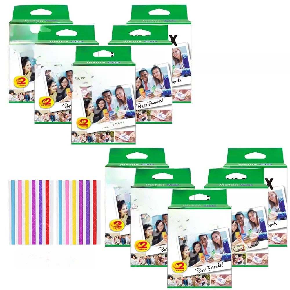 Fujifilm Instax Wide – film natychmiastowy, 10–200 arkuszy, do aparatów Wide 400, 300, 210 i Link Wide Evo, ISO 800. — zdjęcie produktu 6