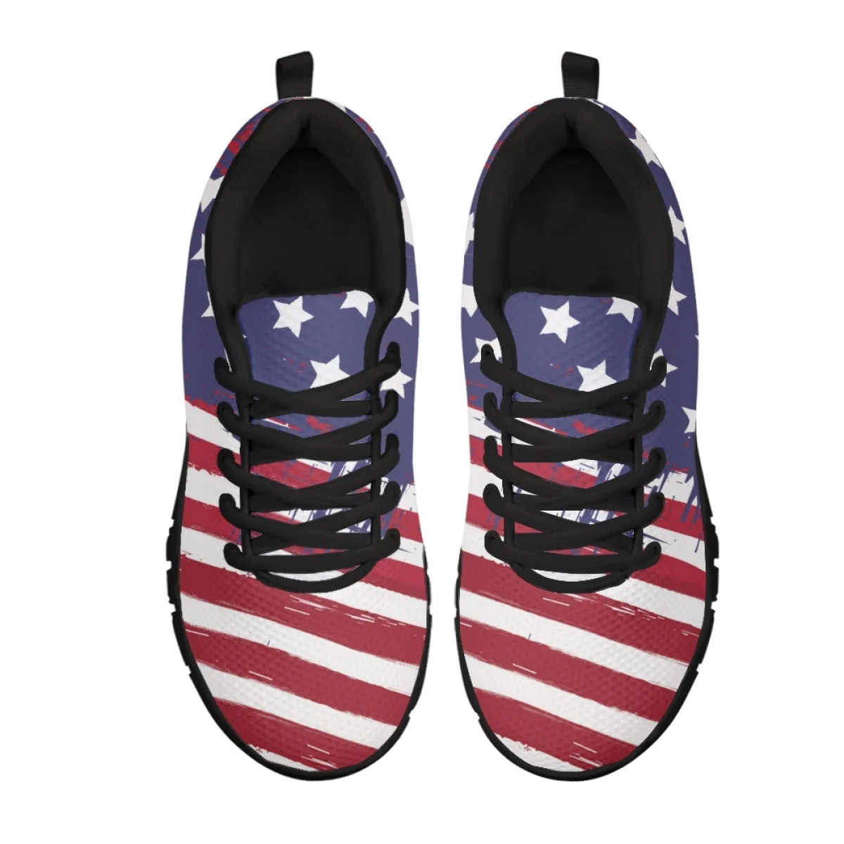 Sneakers for Women United States Country Flag Pattern Non-slip Platform Shoes Outdoor Work Breathable Wear-Resistant Flats Shoe