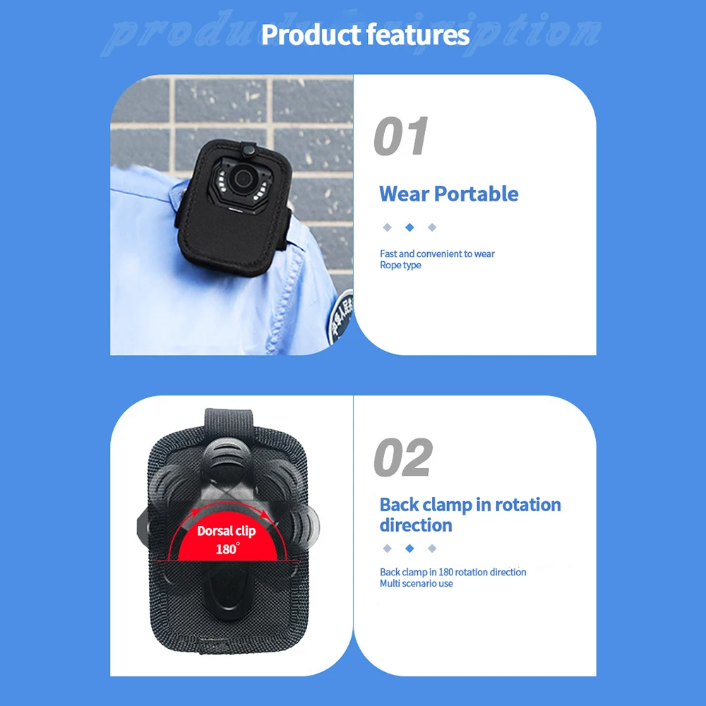 Yingshiwei YSW-109 High Quality Nylon Waterproof Bodycam Universal Wearing Belt Chest Harness Mount Wearable Camera Accessories