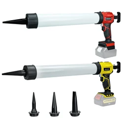 20oz/600ml Cordless Caulking Gun for Dewalt/Makita/Milwaukee 18/20V Battery 4 Adjustable Speeds Sausage Caulk Gun (No Battery)