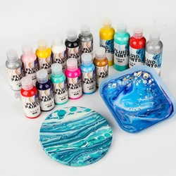 60ml Cell Fluid Painting Paint Set Fluid Painting Material Set Fluid Bear White Embryo Acrylic Paint