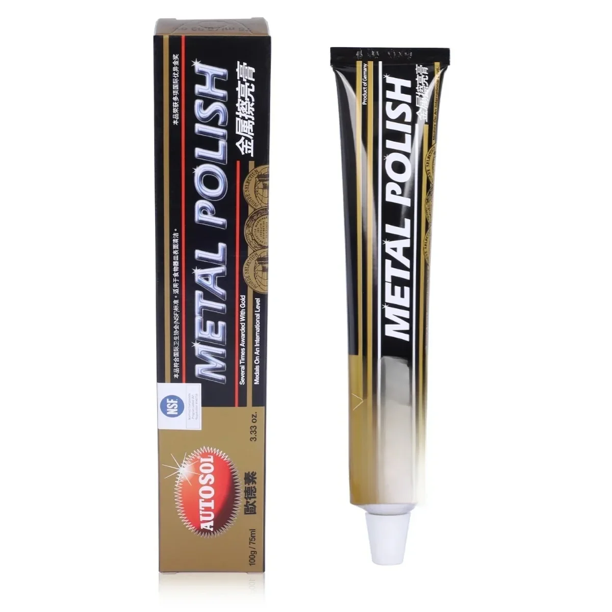 75 ml/100g pâte à polir pour métaux crème bijoux polissage cuivre toucher doux abrasif pâte à polir pour métaux