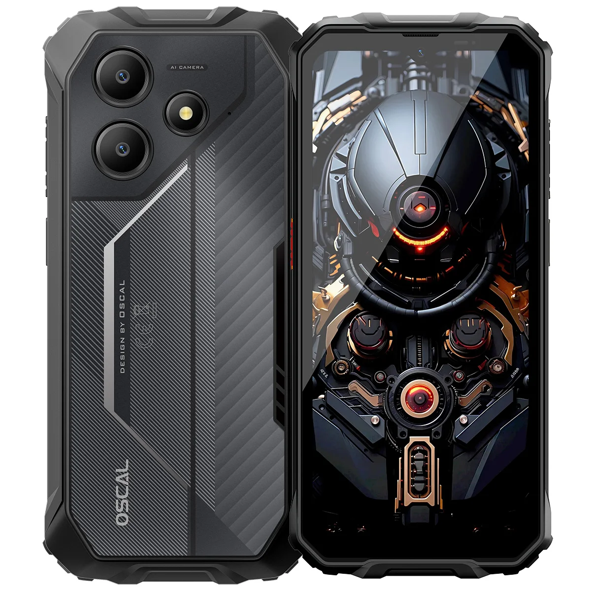 OSCAL Marine 2 AI Outdoor Mobile Phone, 6.56 Inch Rugged Smartphone Android 15, 8+16GB RAM, 256GB+2TB ROM 11000mAh, Unisoc T615