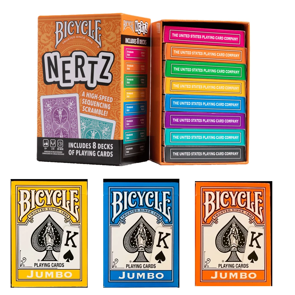 

Bicycle Jumbo Index Nertz Playing Cards Large Print Poker Size Deck of Cards for Easy Reading Family Card Games and Casino Play
