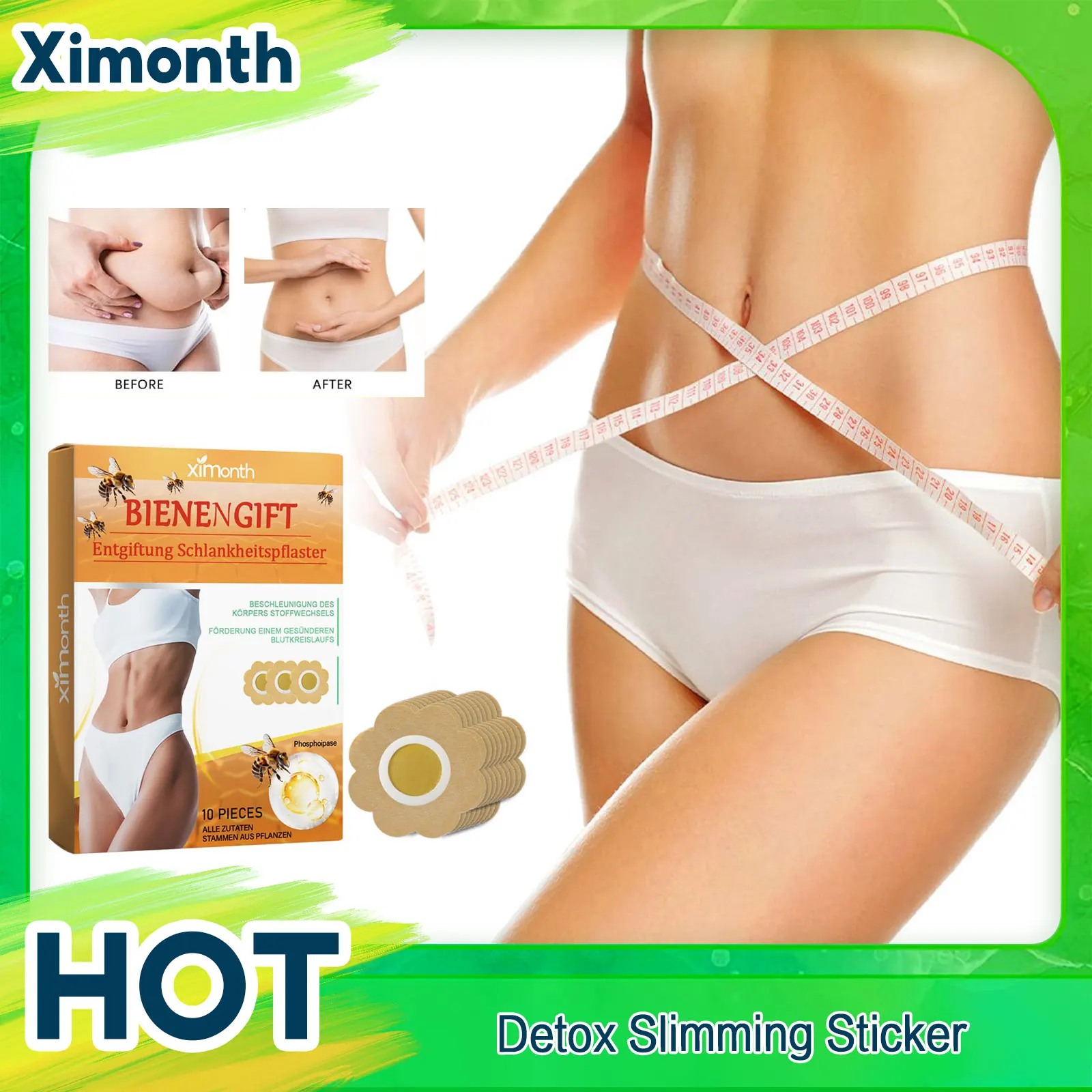 

Detox Slimming Sticker Waist Fat Burning Flat Tummy Belly Firming Tightening Eliminate Leg Cellulite Body Shaping Health Care