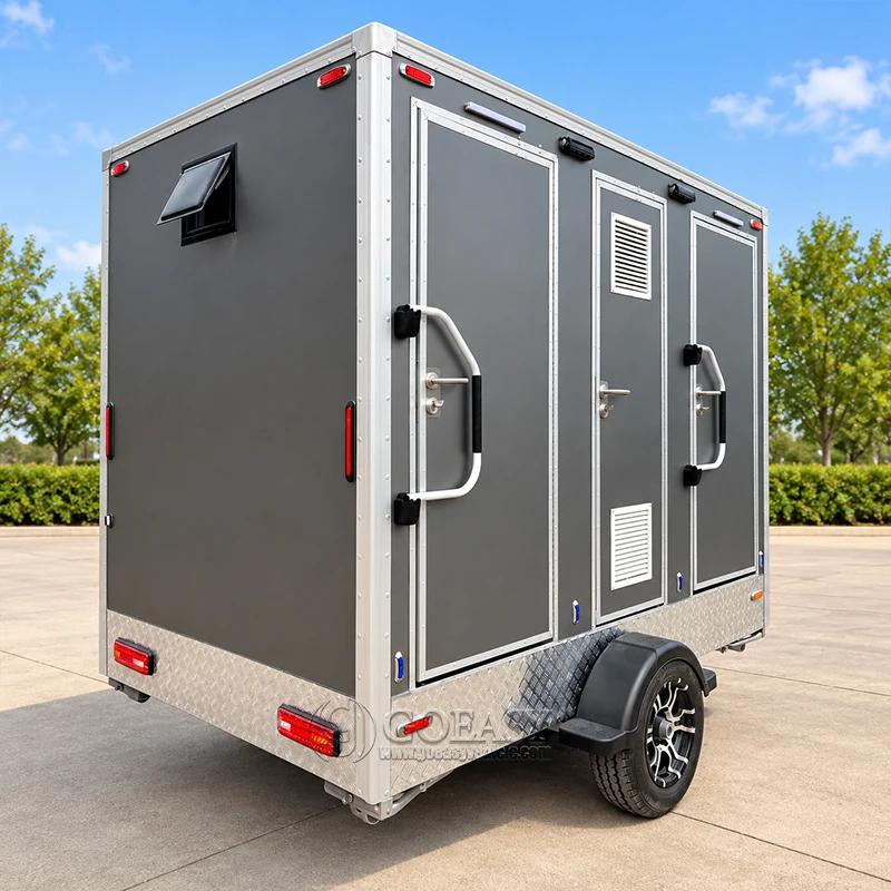 GOEASY GOEASY Luxury Mobile Bathroom Trailer Restroom Luxury Portable Event Outdoor Mobile Toilet Portable Restroom Trailer