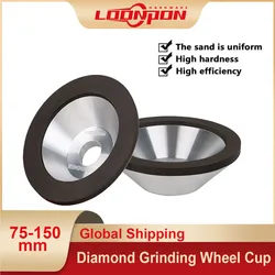 75mm/100mm/125mm/150mm Resin Diamond Grinding Wheel Cup for Carbide Metal Angle  Grinder Tool Inner Bore 20mm-32mm