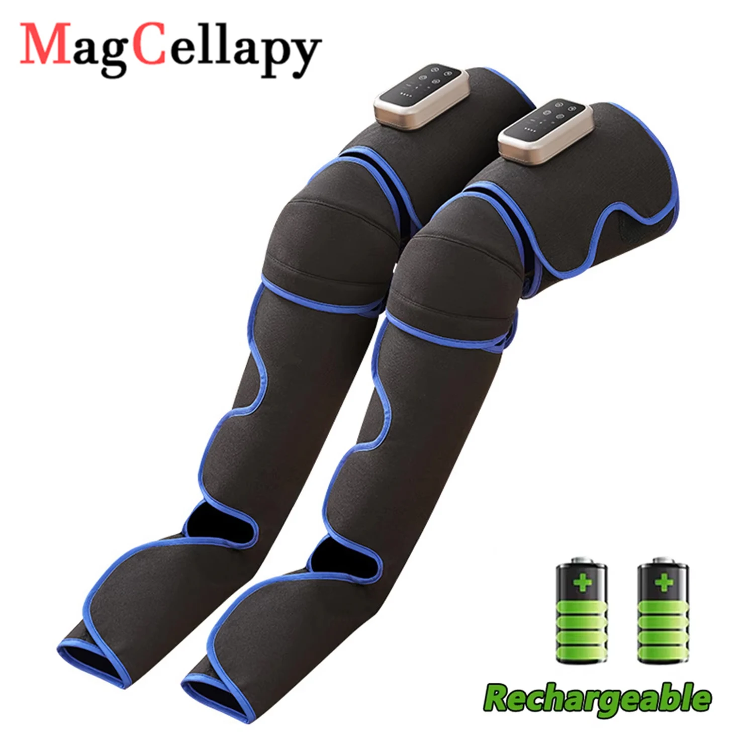 Cordless Leg Air Compression Massager Pneumatic Boot Type C Charging With Hot Compress Function Calf Muscle Relaxation Fatigue