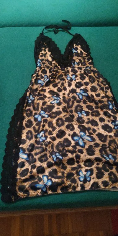 Sexy Women's Underwear Large Size Loose Home Nightgown Slit Pajamas photo review