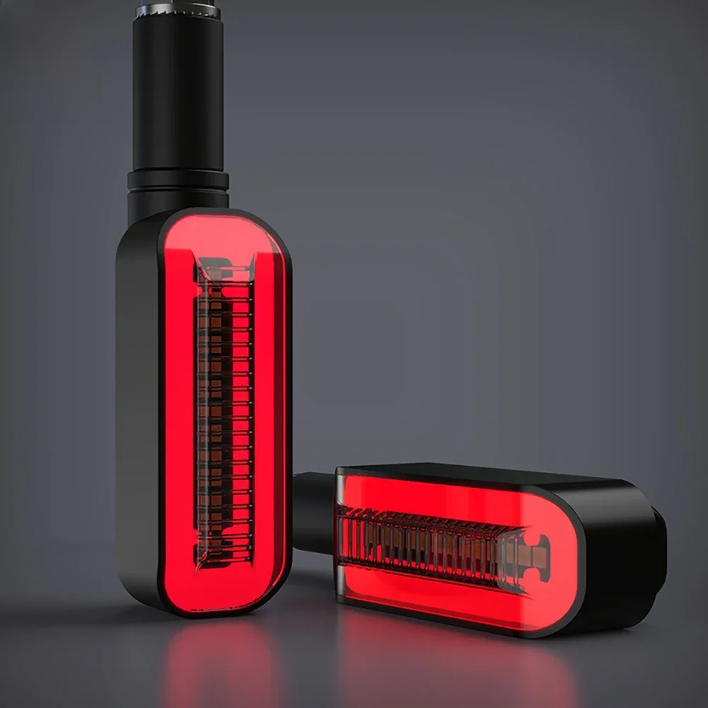 2 pièces nouveau universel moto 12V feux de jour feux d'avertissement d'eau LED clignotants accessoires de moto