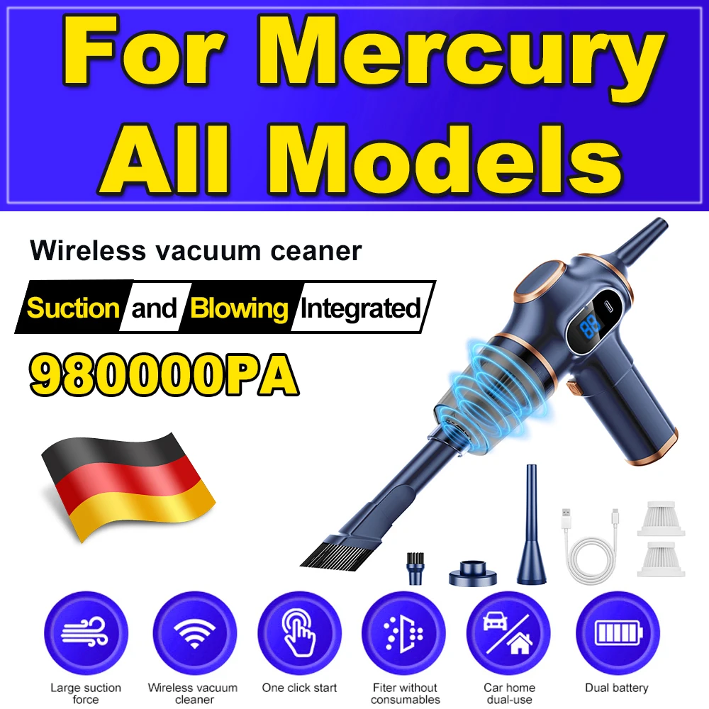 

980000PA Car Vacuum Cleaner Mini Strong Suction Wireless Handheld Portable Vacuum Cleaner Cleaning Machine For Mercury All Model