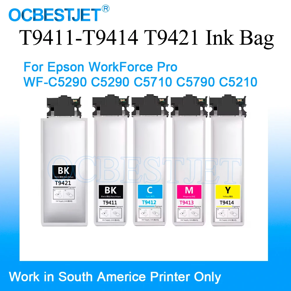 

T9411 T9414 T9421 Ink Cartridge Bag For Epson WorkForce Pro WF-C5210 C5290 C5290 C5710 C5790 R04L R04X With Pigment Ink bag