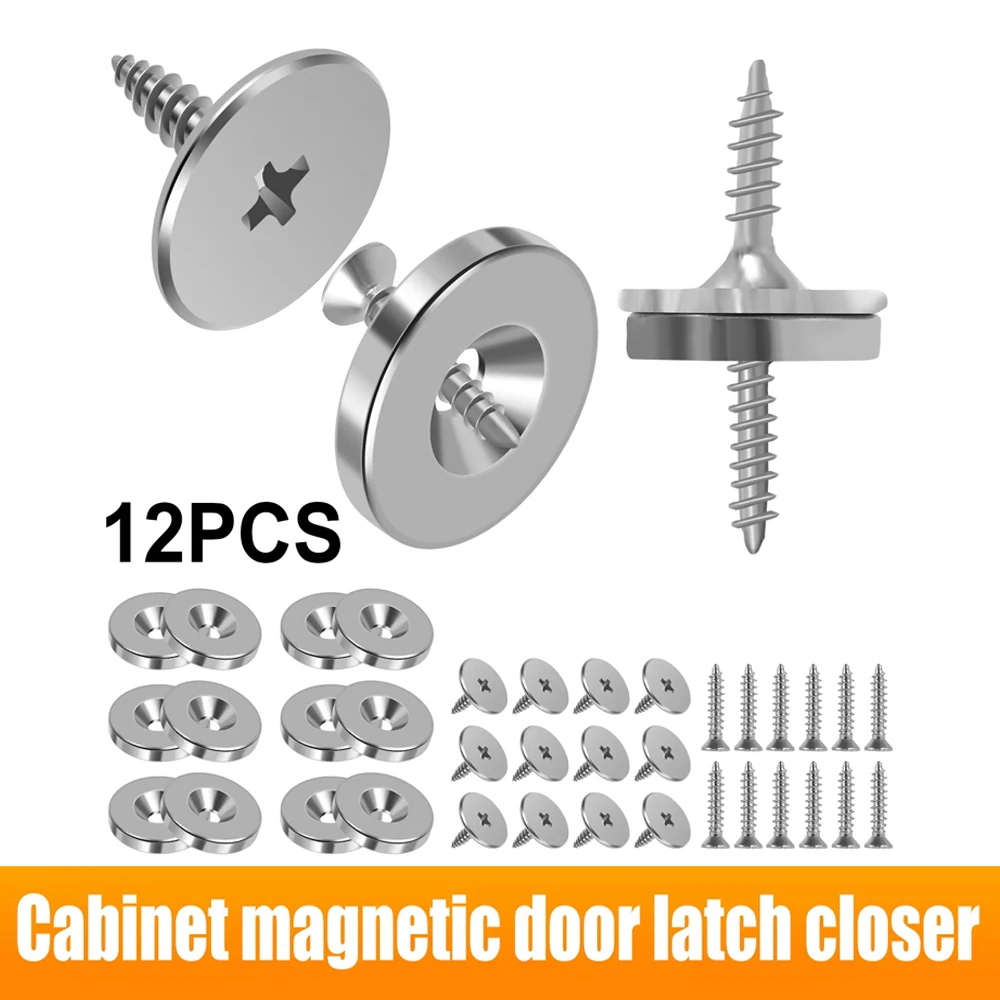 12 set 15mm porta dell'armadio chiusura magnetica porta in metallo chiusura nascosta chiusura magnetica porta chiudiporta per mobili armadio