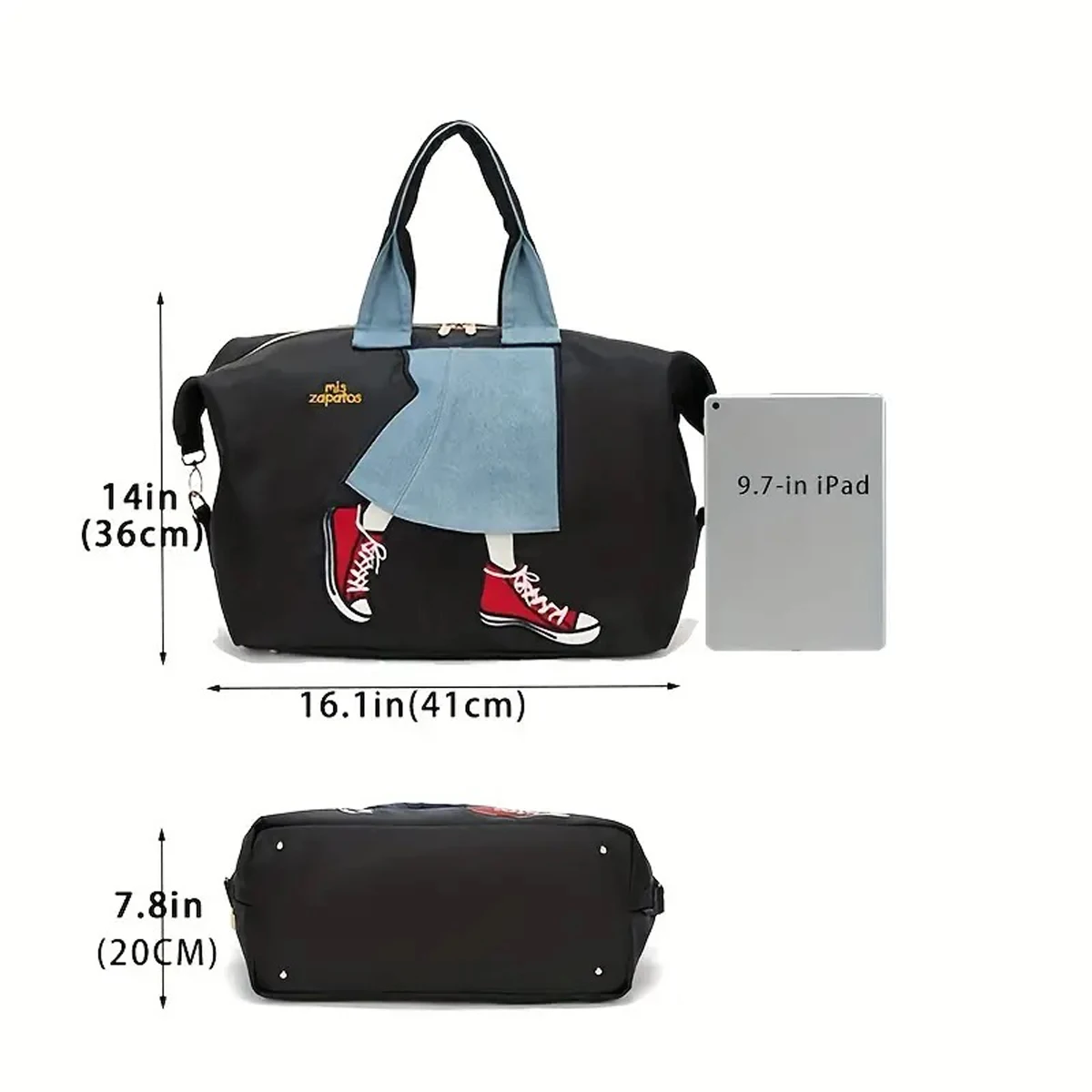 Personality Design Beautiful Leg Bag Embroidered Large Capacity Travel Bag Portable Waterproof Crossbody Bag Casual Shoulder Bag