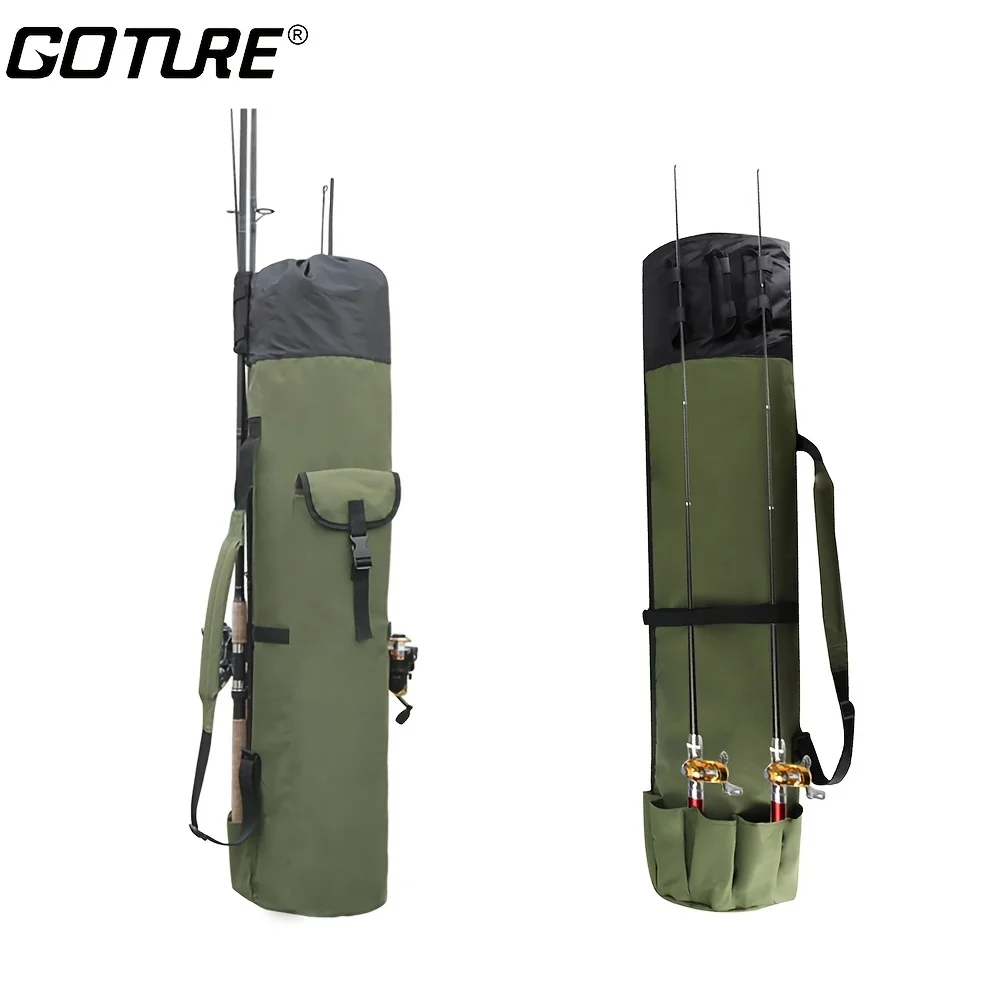 

Goture Black Green 120cm Multifunctional Fishing Bag Can Hold 5 Fishing Rods Nylon Fishing Bags Portable Fishing Tackle Bag