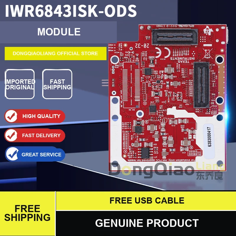 For the IWR6843ISK-ODS TI Radar Development Board: Smart 60–64 GHz Antenna and Millimeter-Wave Sensor Module