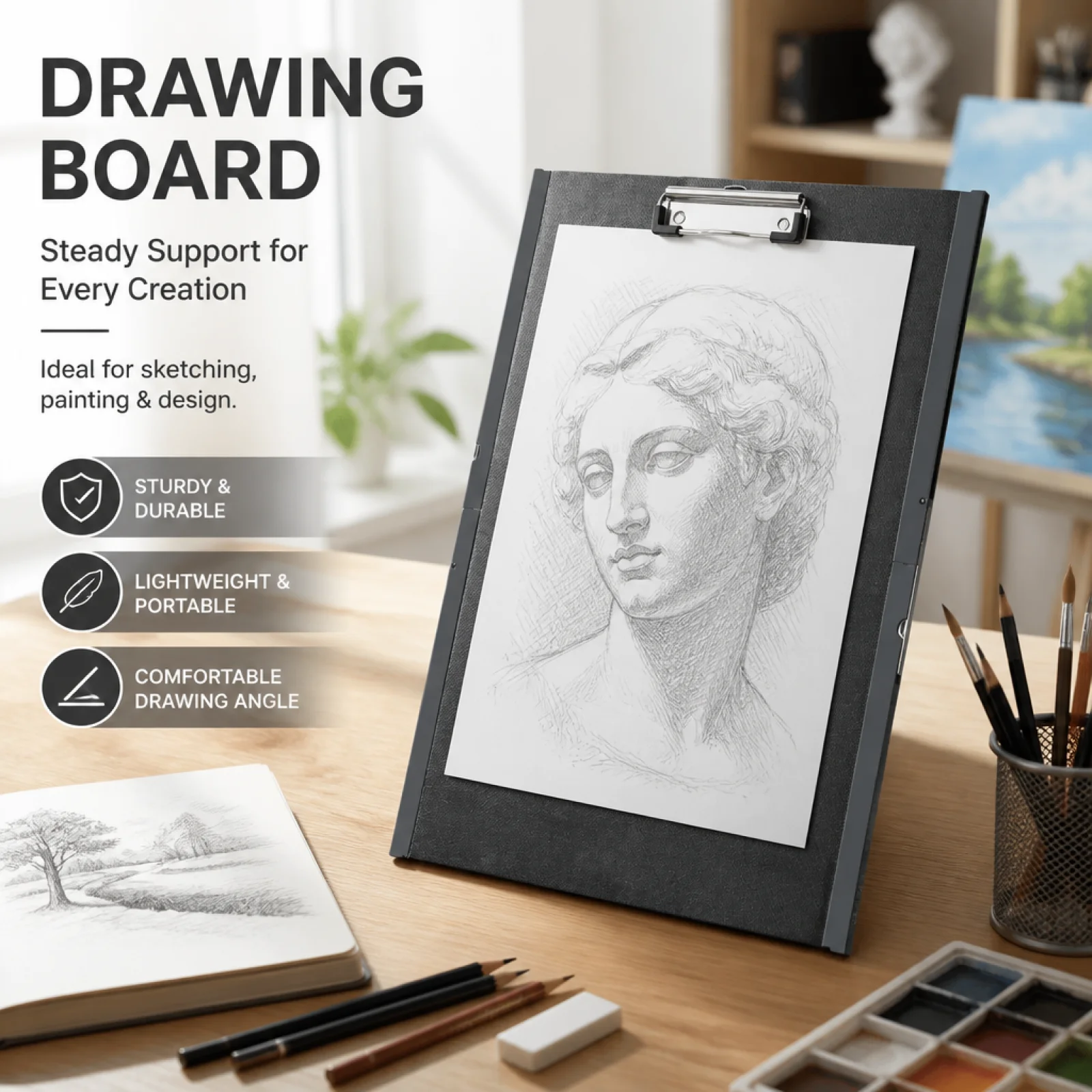 folding-sketch-board-easel-for-gouache-chinese-painting-practical-creative-art-supplies-for-classroom-use