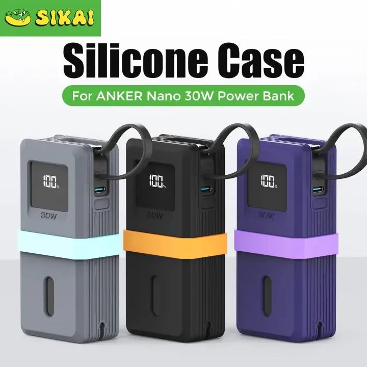 

SIKAI Shockproof Silicone Case for Anker Nano 10000mAh 30W PD Power Bank | Secure-Fit Protective Cover