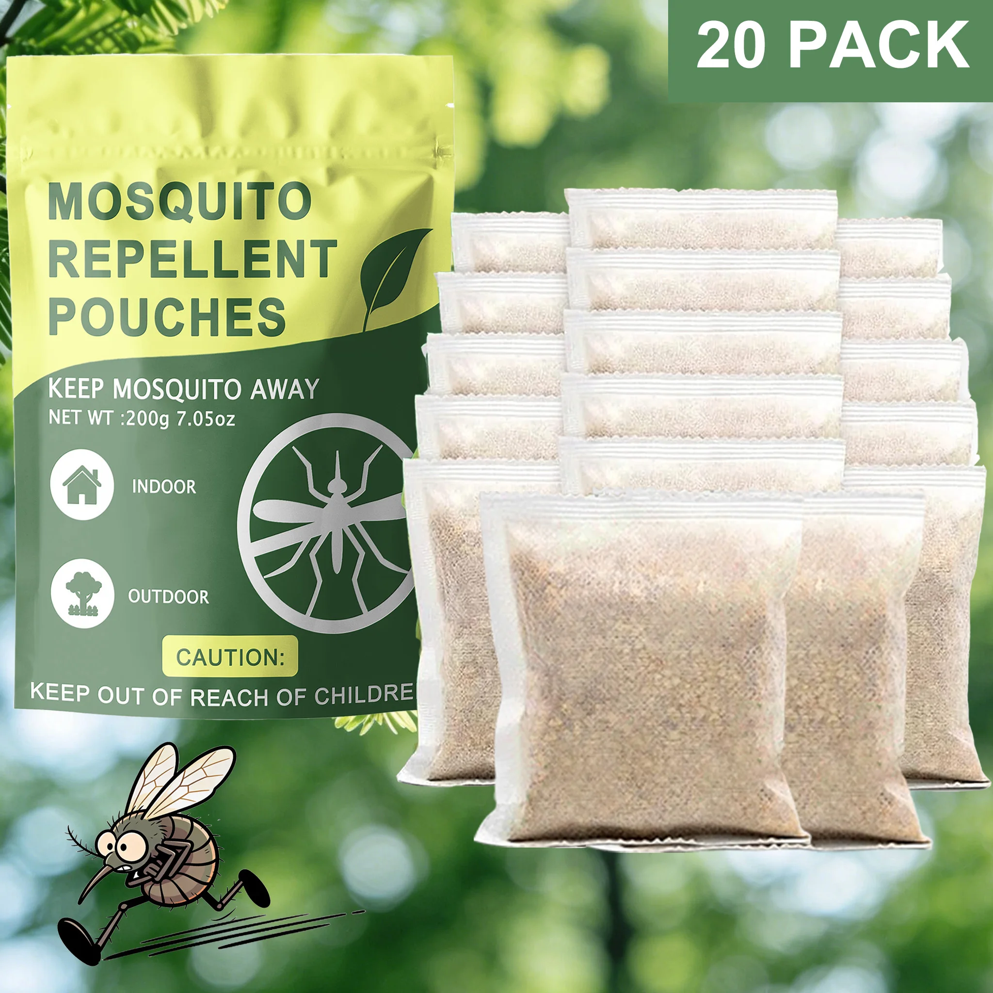 Mosquito Repellent Pouch Outdoor Patio, Mosquitoes Repellent Indoor, Keep Mosquito Away, Covers 120 Sq ft of Space, Safe for People and Pets, Perfect for Patio, Bedroom, Garden, Camping-20