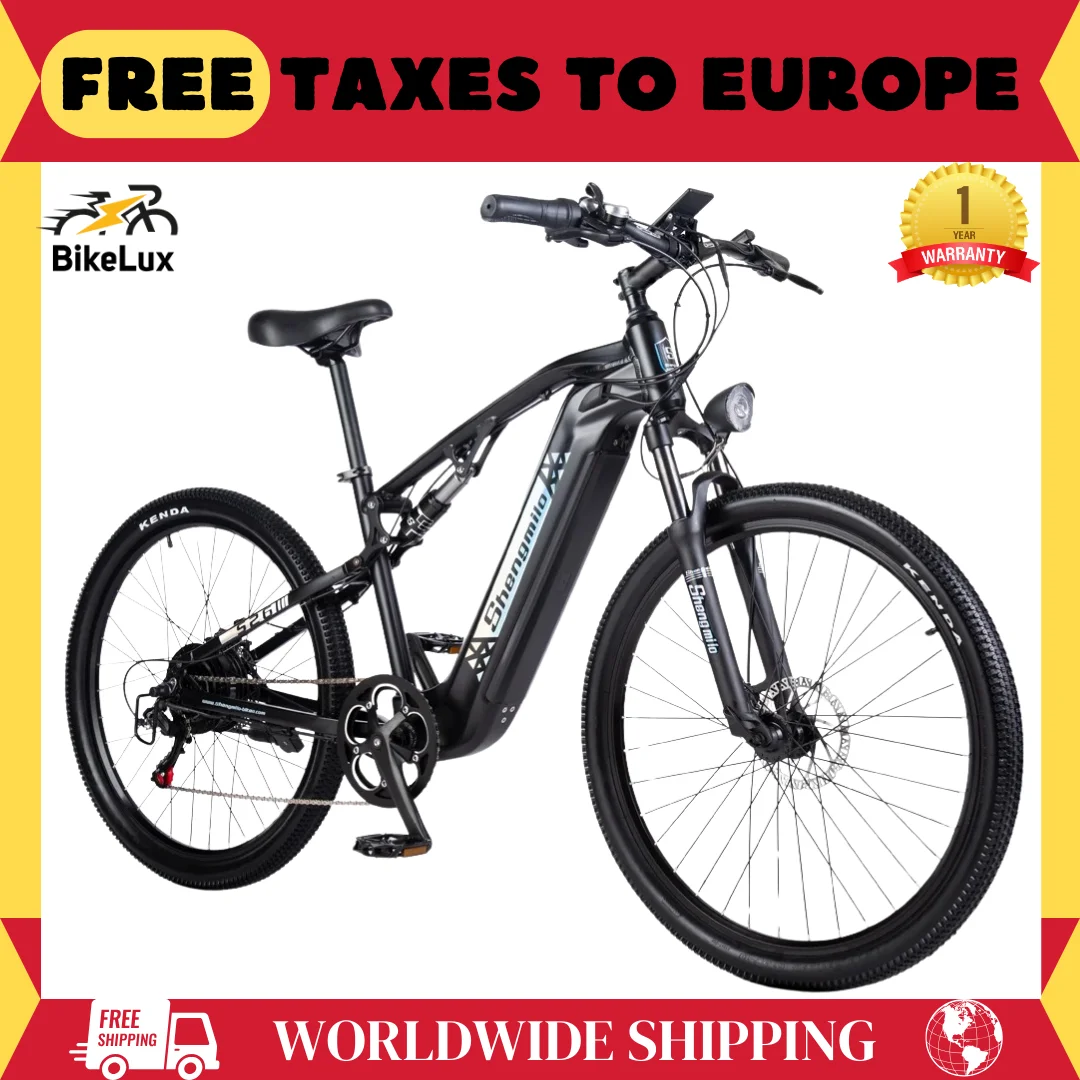 Shengmilo S26 Electric Bike 27.5inch Adult E-Mountain Bike 500W Bafang Motor electric bicycle 48V17.5AH Samsung Battery e bike