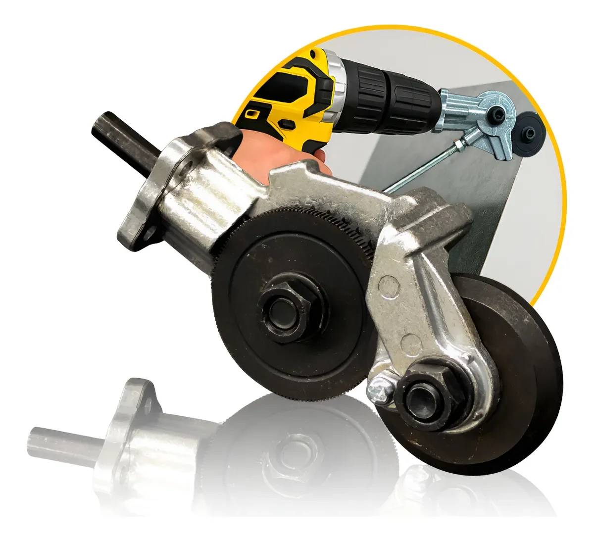 Extensor Furadeira Cortador Chapa Adaptador 1/4" Para Corte De Metal Chapa Serra Lugatools