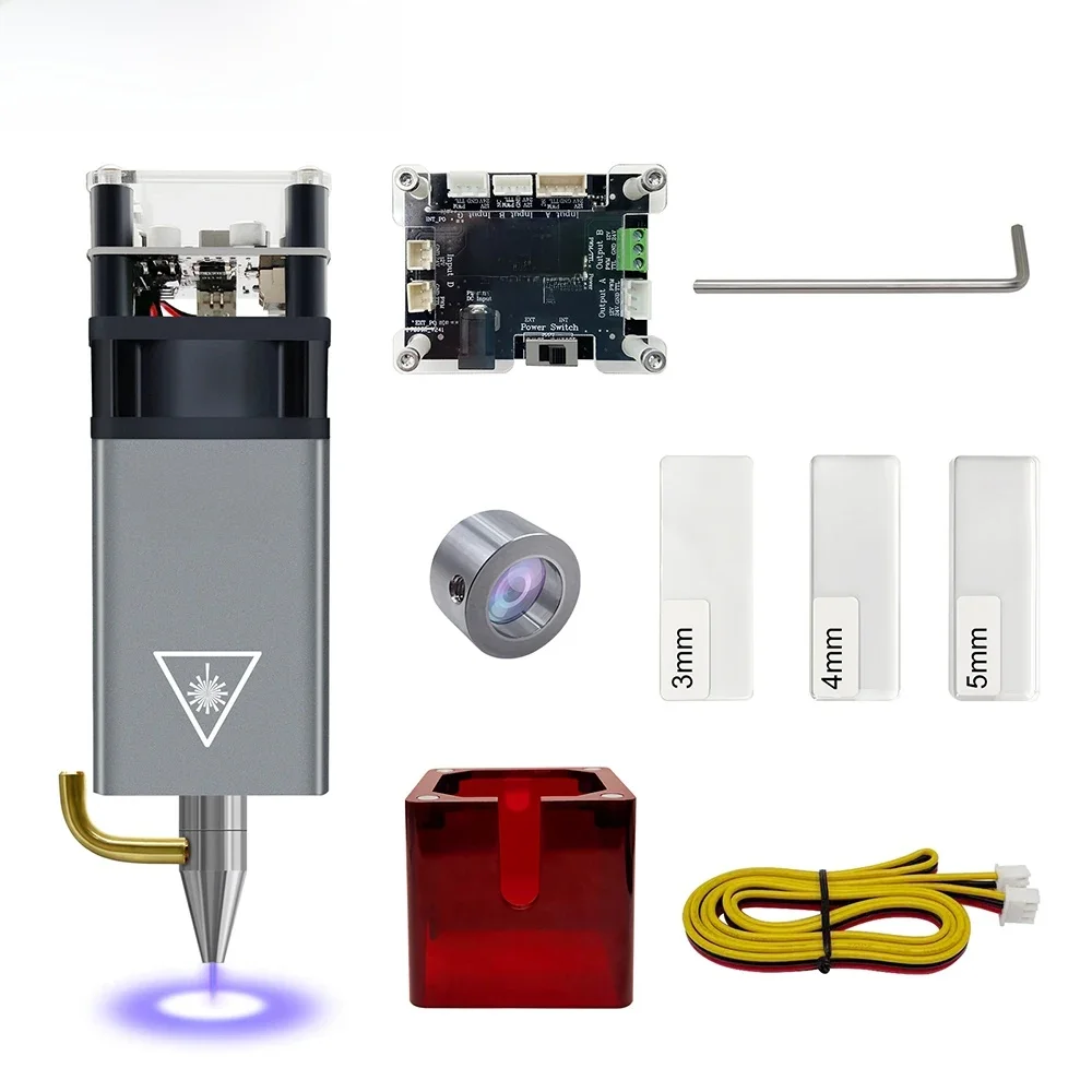LASER TREE 5W 10W 20W Optical Power Air Assist Laser Head Blue Light TTL Module for CNC Laser Engraver Cutting Woodworking Tools — zdjęcie 2