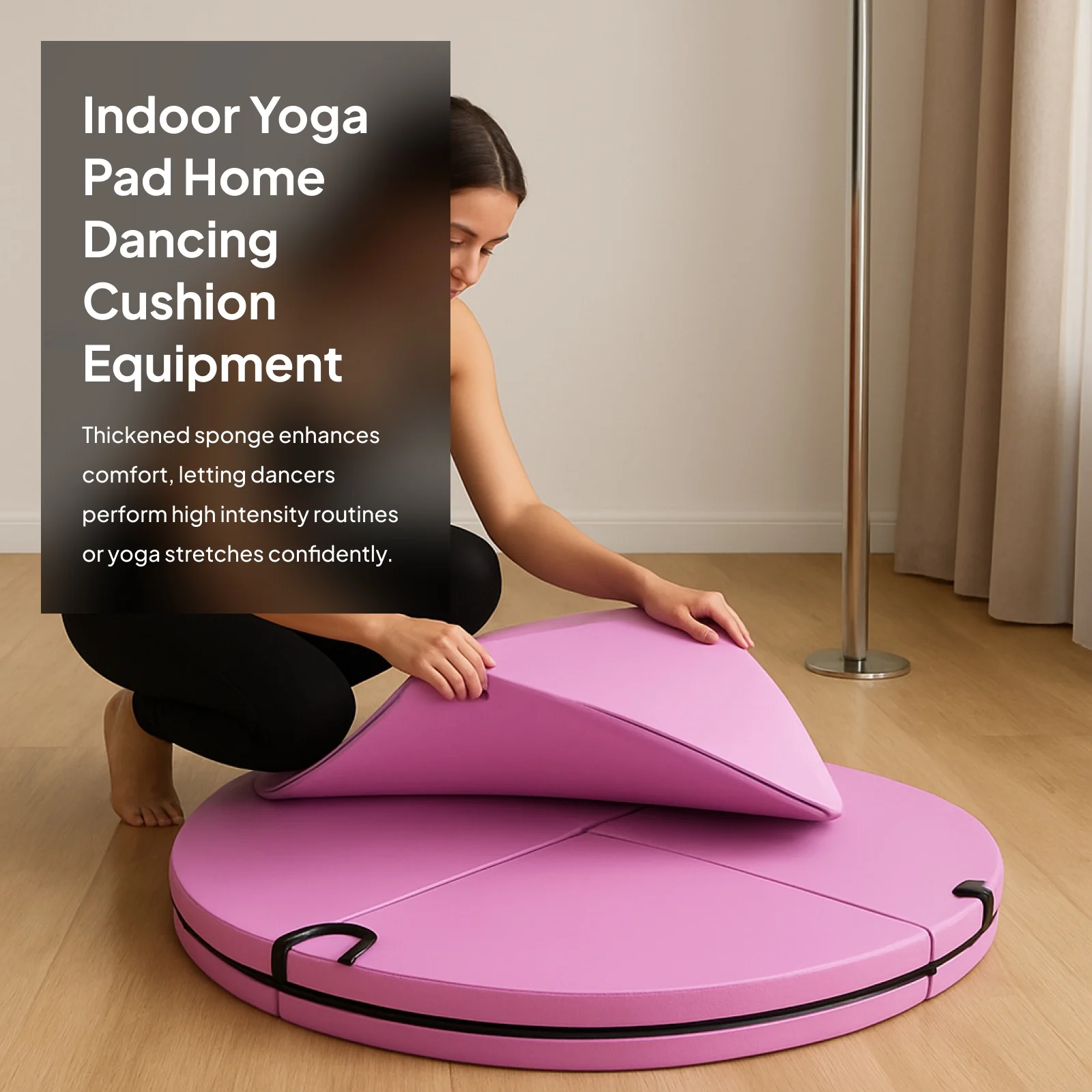 Pole Dance Mat Pole Crash Mat Protective Cushion Indoor Yoga Pad for Dance Training Strength Training Home Gym