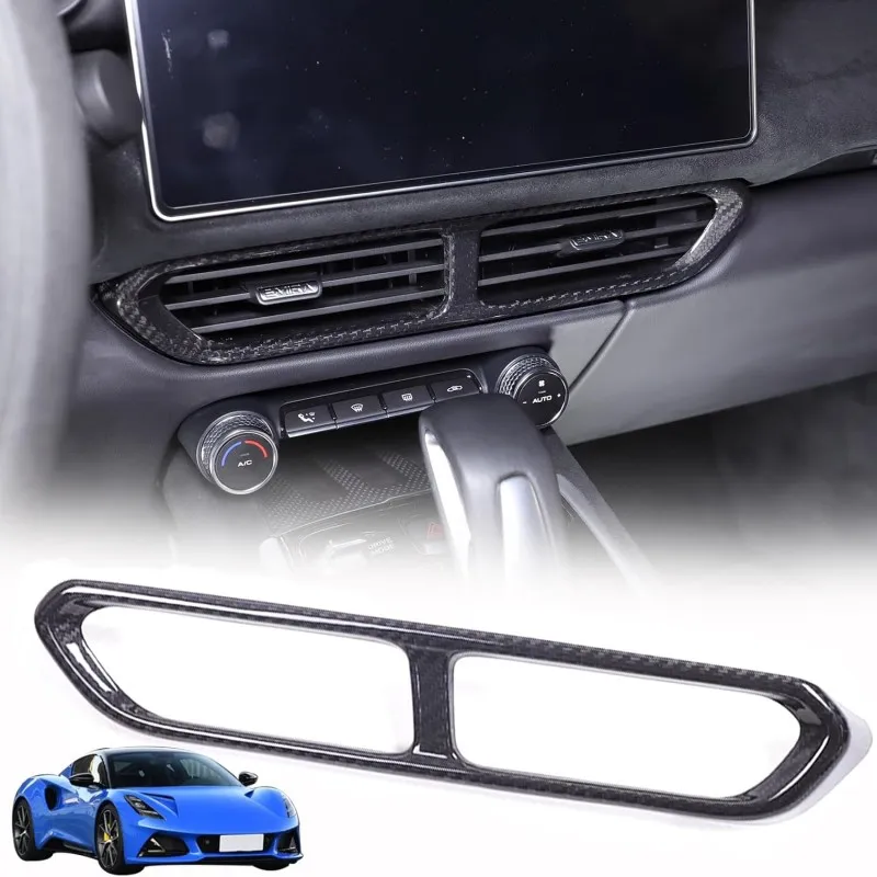 

Dry Carbon Fiber Car Center Air Condition Outlet Frame Trim For Lotus Emira 20-2024 Side Air Vent Decorative Cover Accessories