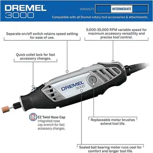 Dremel 3000 1/26 Mini -Winkel Multifunktionales Amle Multifunktionale Werkzeuge 5 Geschwindigkeit Elektrisches Polieren für eingestellte SET SET SET SET SET 10 Hauptverkäufe Bosch Small Bosch Sumerilhadeira - №1