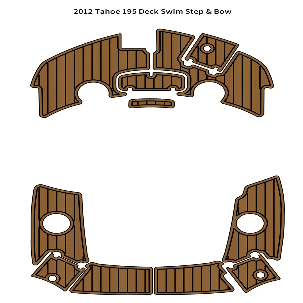 

2012 Tahoe 195 Deck Swim Platform Bow Non-Skid Marine Flooring EVA Faux Teak Decking Floor Marine Mat SeaDeck eva boat flooring