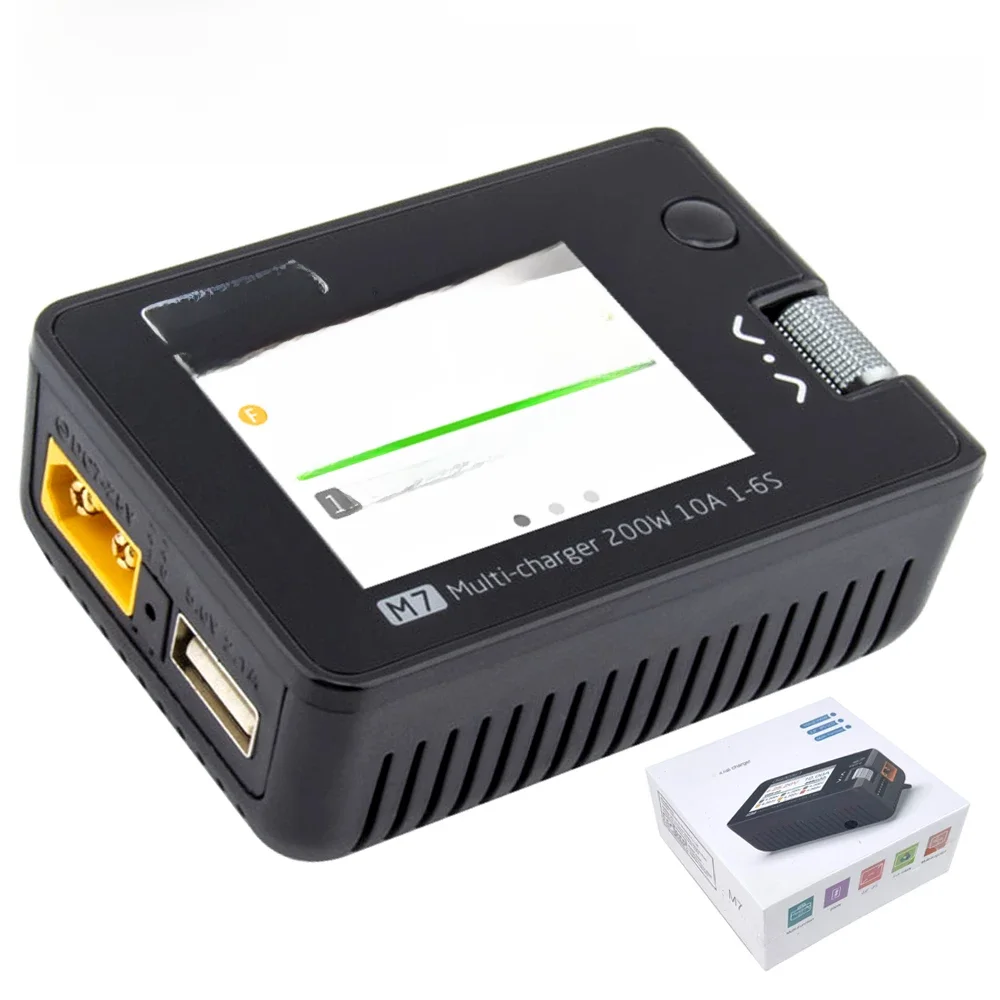 ToolkitRC M7 200W 10A DC Balanslader Ontlader voor 1-6S Lipo Batterij Met Spanning Servo Checker ESC Tester Ontvanger LCD IPS - afbeelding 2