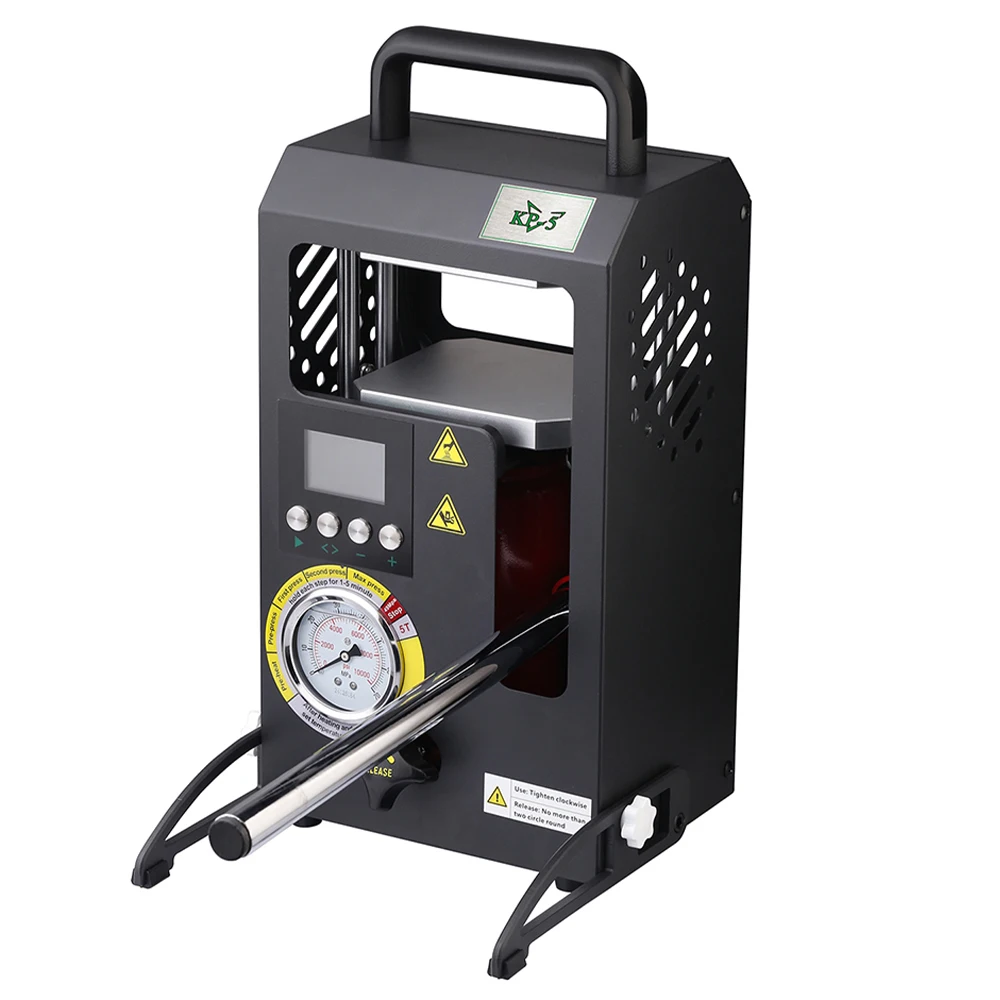 LTQ VAPOR KP-5 Warmtepersmachine, 5-tons dubbele verwarmingsplaat met temperatuurregeling, temperatuurgecontroleerd LCD-scherm, meervoudige bescherming - afbeelding 1