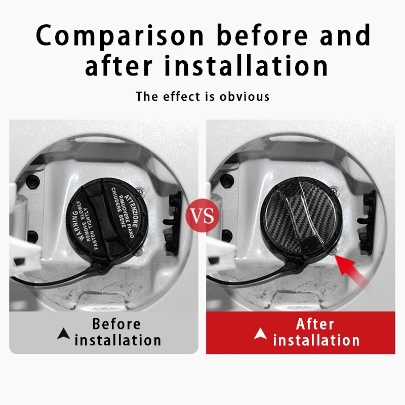 لكيا سورينتو شوما ستينغر 2010-2018 ريال ألياف الكربون غطاء خزان الوقود غطاء الكسوة سيارة الداخلية غطاء خزان الوقود اكسسوارات السيارات #6