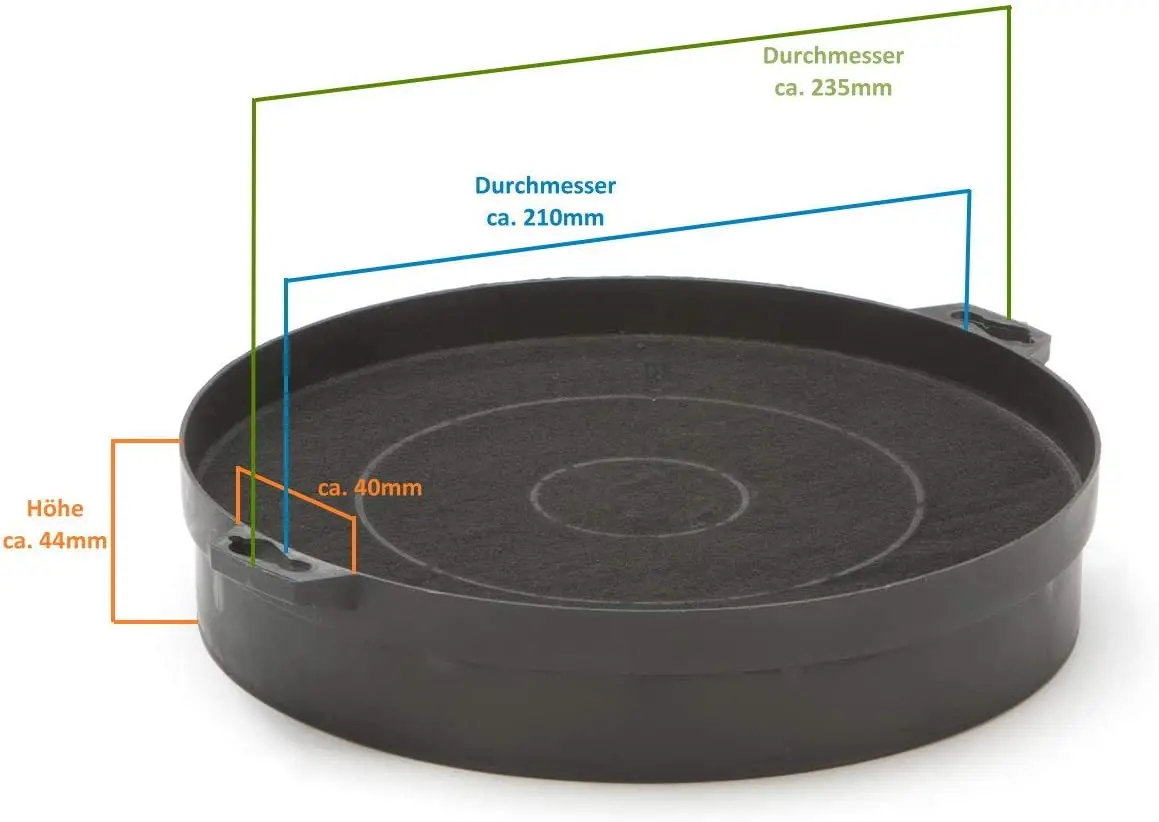 00353121 Aktivkohlefilter für Dunstabzugshaube Aktivkohlefilter für Dunstabzugshaube Absaugfilter Küchenhaube 2 STK DHZ5146