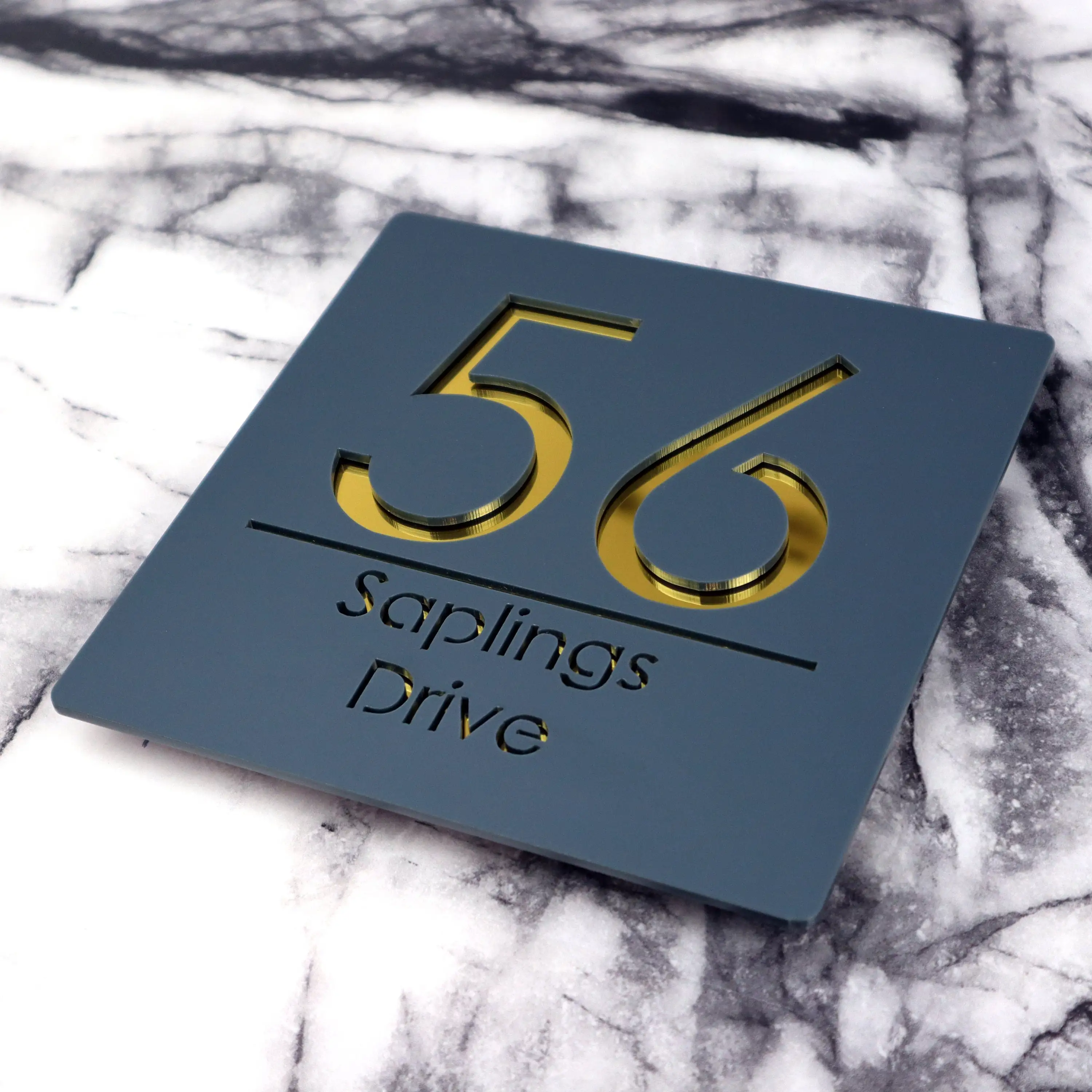 

Modern House Signs Door Number Floating House Number Sign Laser Cut Matt Mirror Address Custom Plaques Wall Signs Personalised