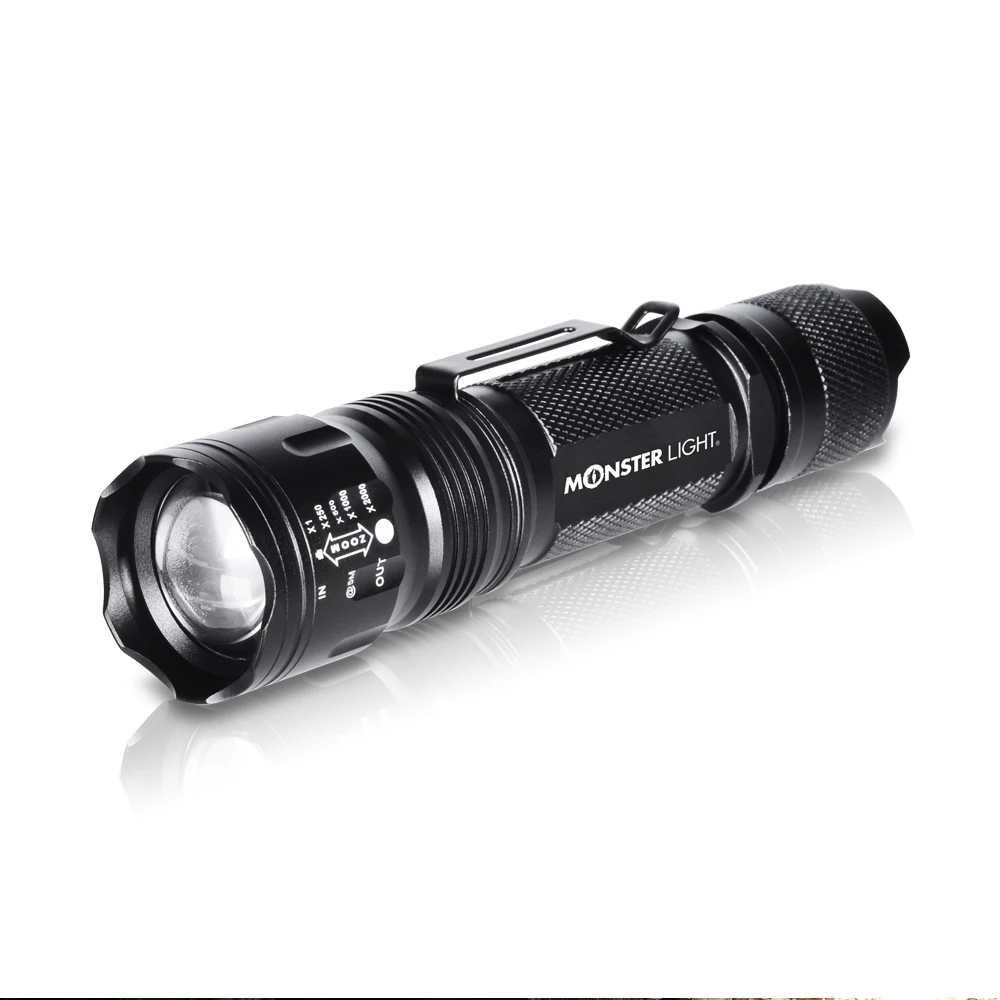 Monster Light Quantum Extreme 3400mAh Rechargeable LED Zoom Hushlight Flashlight Hiru Sit Camping Lantern ML2400QTX