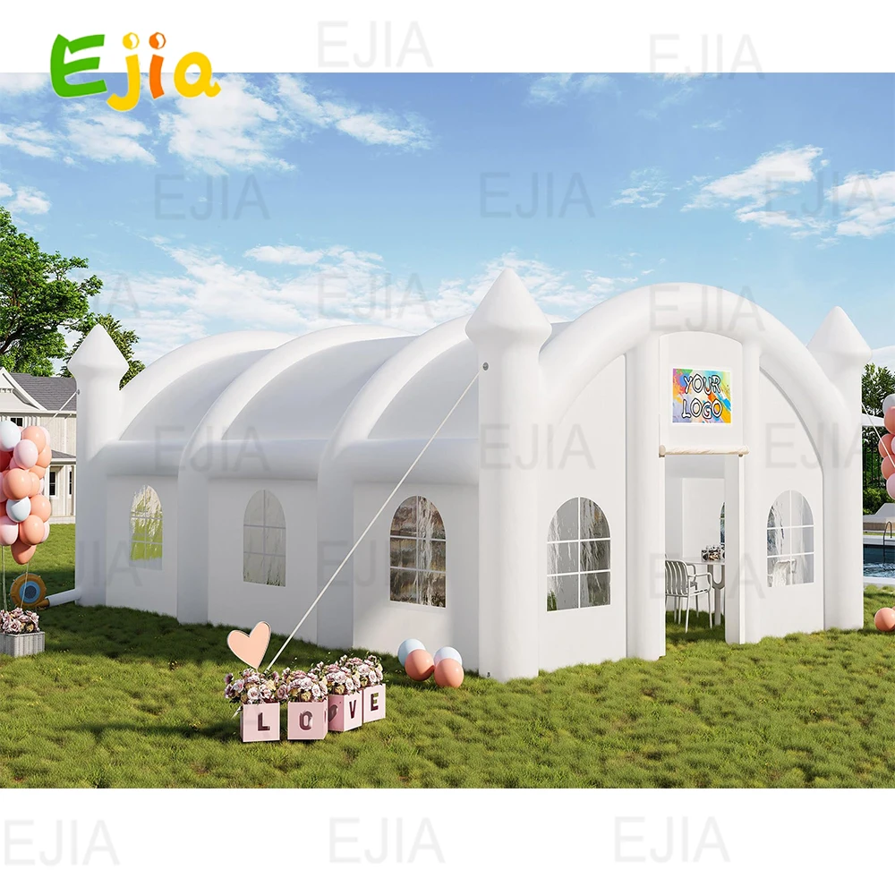 Tienda de bodas inflable comercial de 30x20x13 pies, tela Oxford 210D, tienda de campaña portátil resistente para fiestas, cenador, casa para eventos para fiestas