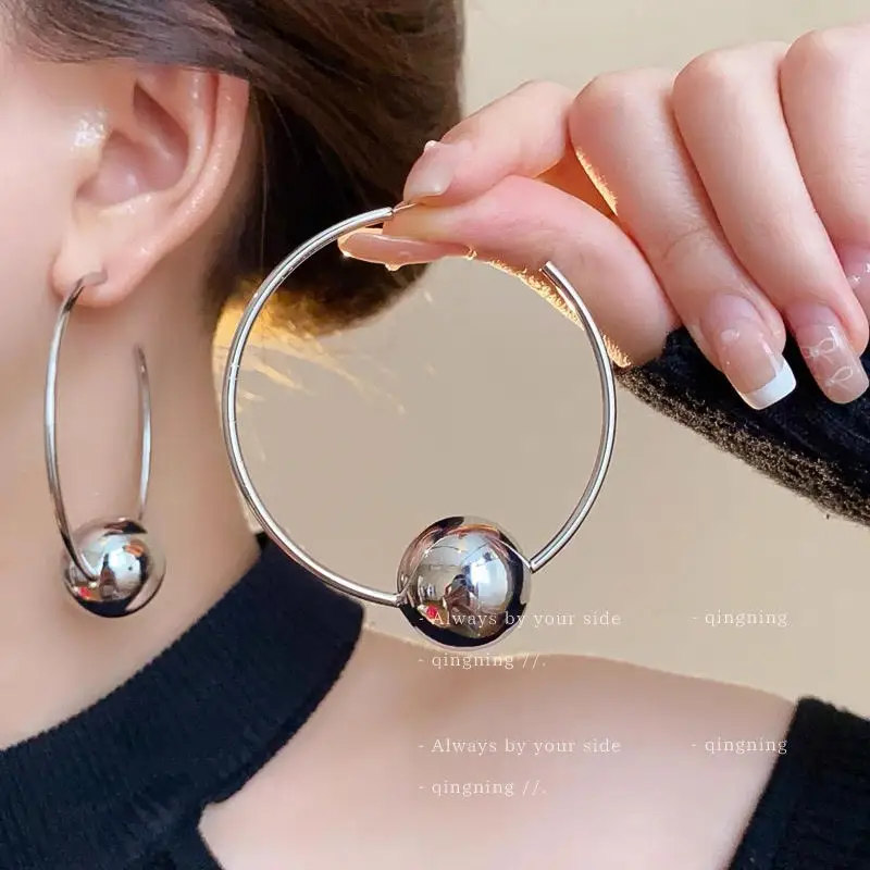 

Luxe Orb Hoop Earrings