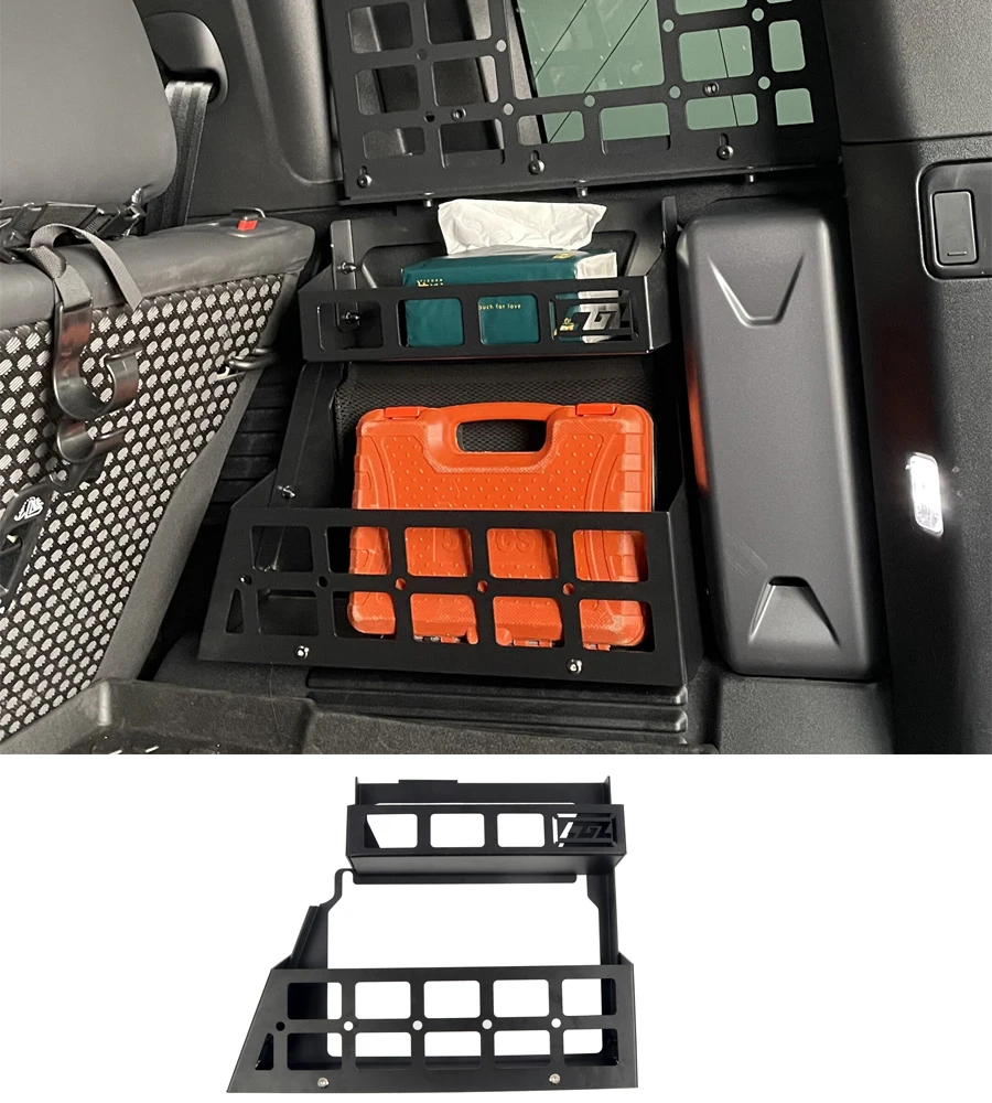 For Land Rover Defender 110 2020 2021 2022 2023 Luggage Storage Box Organizer Storage Panel Rear Trunk Debris Rack Molle panel