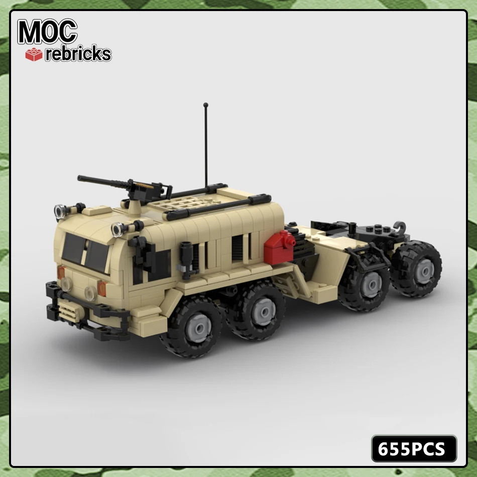 Military Series MOC Bricks MAZ-538 Artillery Tractor Building Block Model Set DIY Kids Toys Hobbies Birthday Gifts