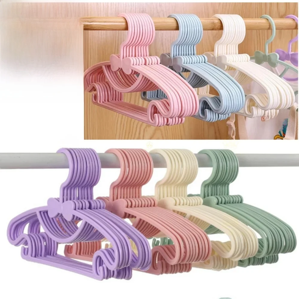 30/20/10/5/1PC porte-vêtements pour bébé en plastique serviette affichage écharpes cintres enfants vêtements manteaux cintre mignon nœud papillon cintres organisateur