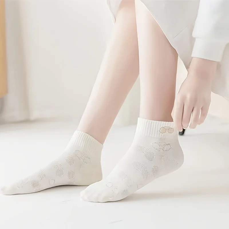 10 أزواج من جوارب الأرانب السحابية البيضاء البسيطة والمتينة وسهلة التخزين، مناسبة للتخييم وحمل الملابس