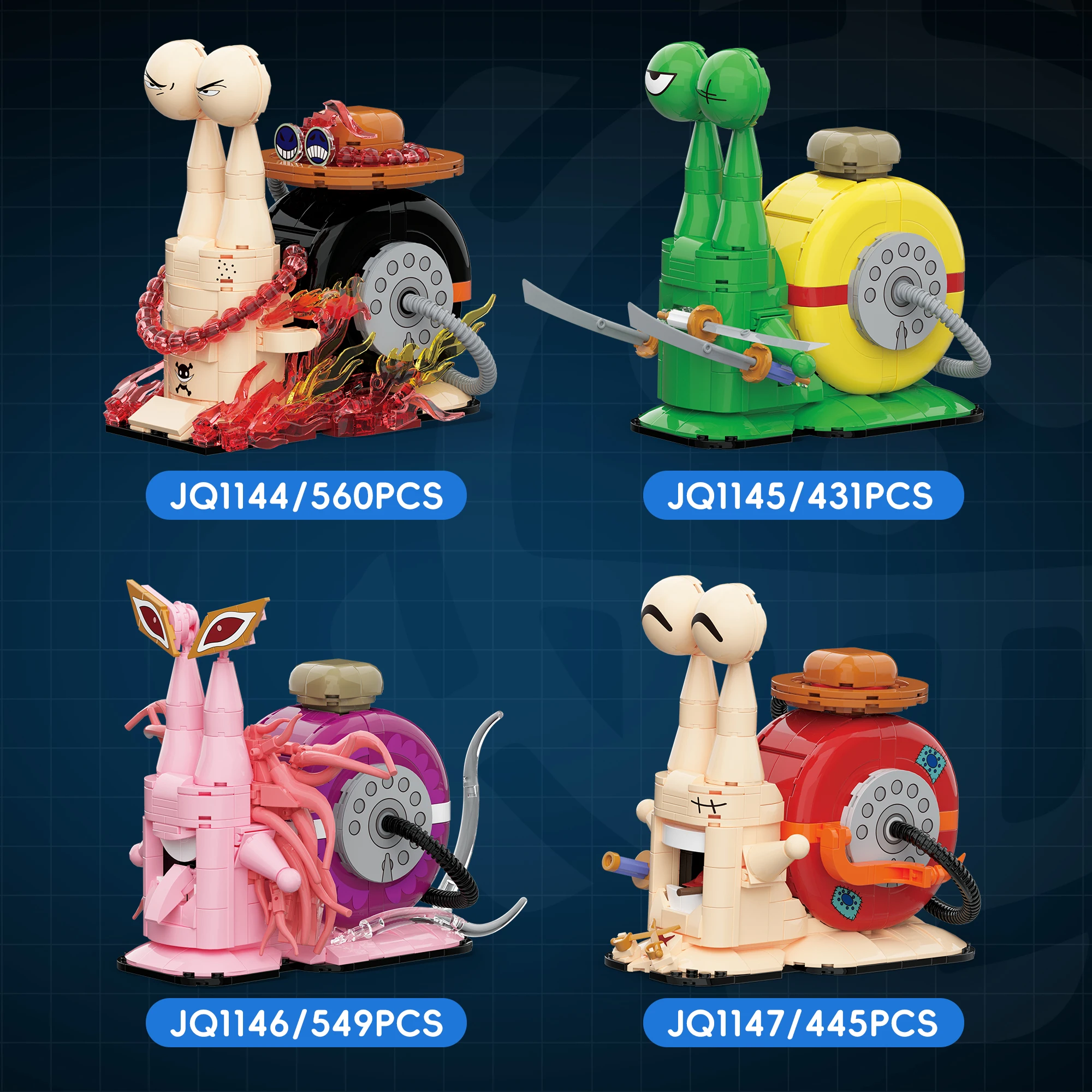 MOC Ocean Pirate Snail Communication Building Blocks 560pcs DIY Anime Figure Model Bricks Kit Toys for Boys Fans Birthday Gift⁠