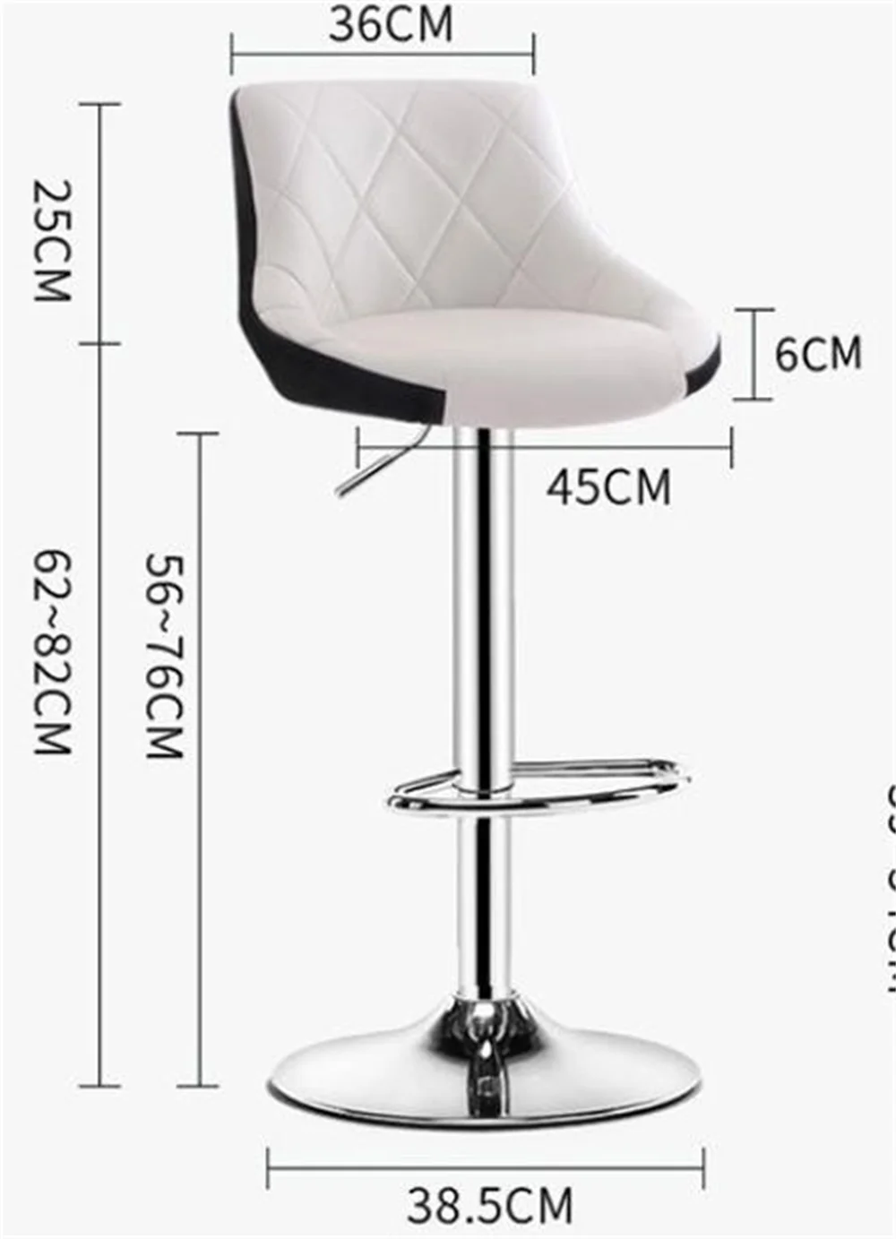 Silla giratoria de Bar alta ajustable,  TABURETE asiento nórdico moderno, elevador de escritorio frontal con taburete alto, respaldo de moda,  silla