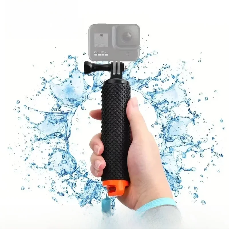 Support de flottabilité d'eau pour poignée de caméra d'action, bâton de Selfie pour Gopro Hero 12 11 10 Xiaomi Yi SJ4000, accessoires de montage de poignée flottante