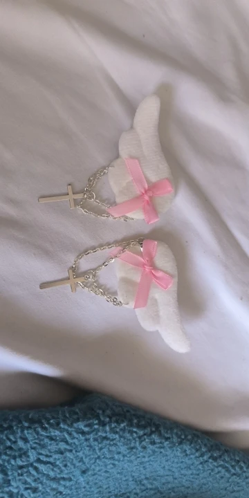 Angel Wing Hair Clip for Girls Y2K Punk Hairpins Bowknot Hairclips Animation Hair Barrettes Subculture Hair Accessories photo review