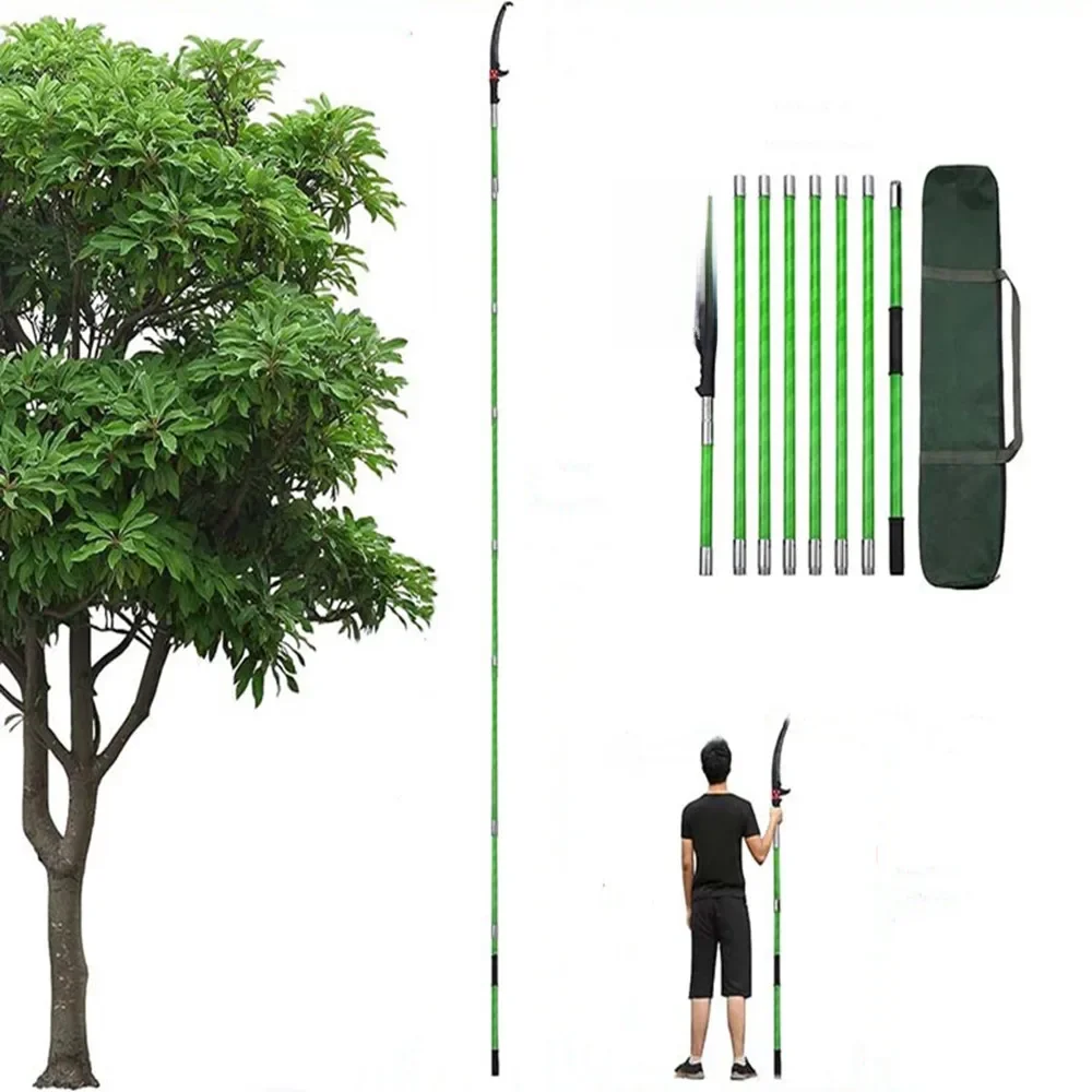 High Branch Saw 8 Sections 8 Meters 26 Feet Manual Branch Pruner Garden Tool Extended Combination Pole Pruning High Altitude Saw