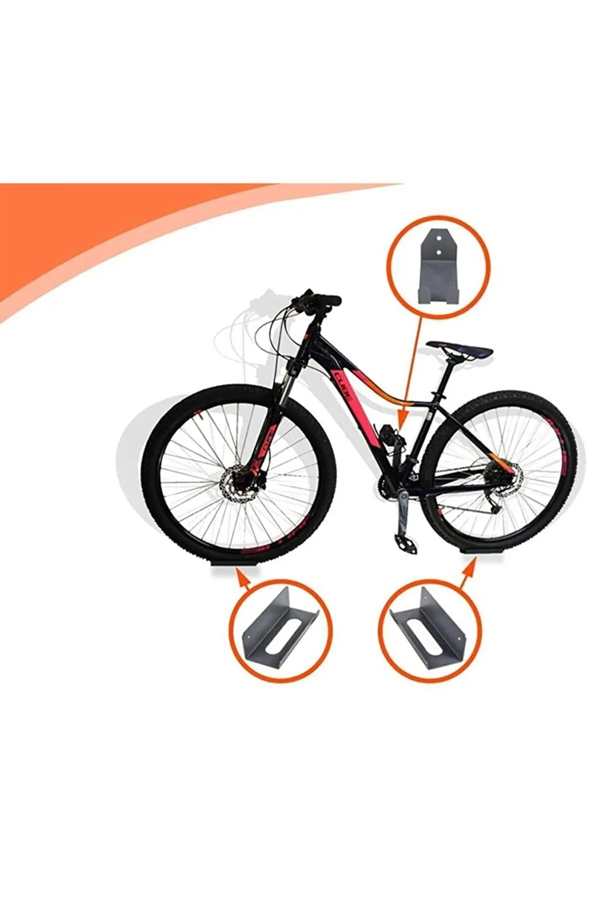 3 Piece Metal Bike Hanger bike wall mount bracket Electrostatic painted good quality fast shipping from turkey