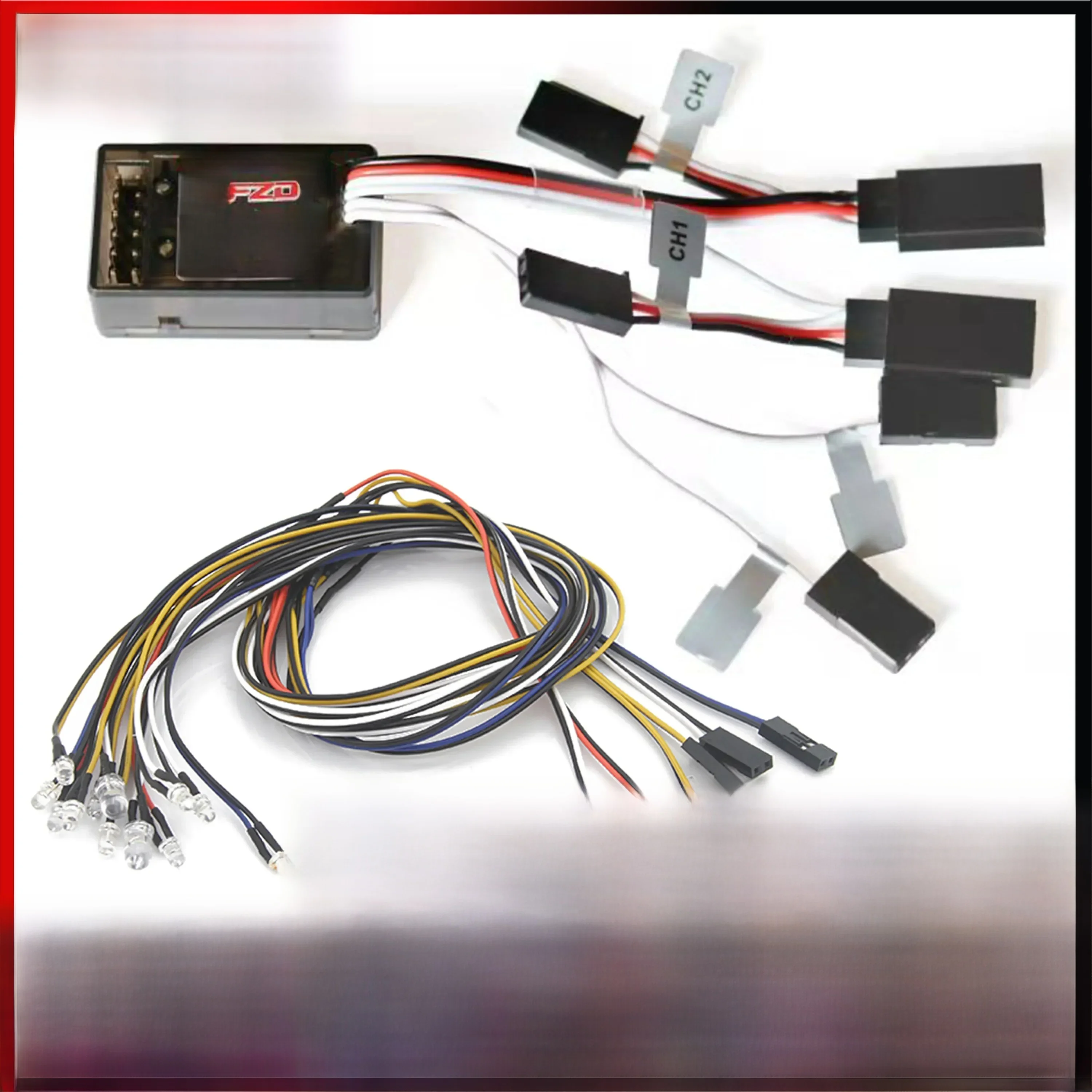 DUMBORC RC Auto FZD Simulationslichtregler 12 LED-System-Kit für 1/10 1/8 Truck Drift TAMIYA CC01 4WD Axial SCX10