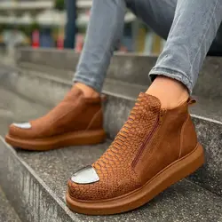 CHEKICH Original Brand Tan TST Coccodrillo 2024 Fashion Men's Boots Daily Waterproof Boots High Quality Men's Boots CH133